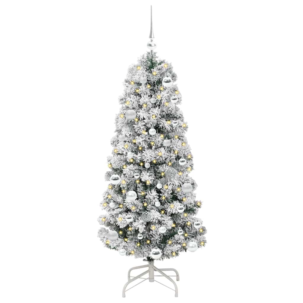 Vidaxx künstlicher klappbarer Weihnachtsbaum grün und weiß 150 cm