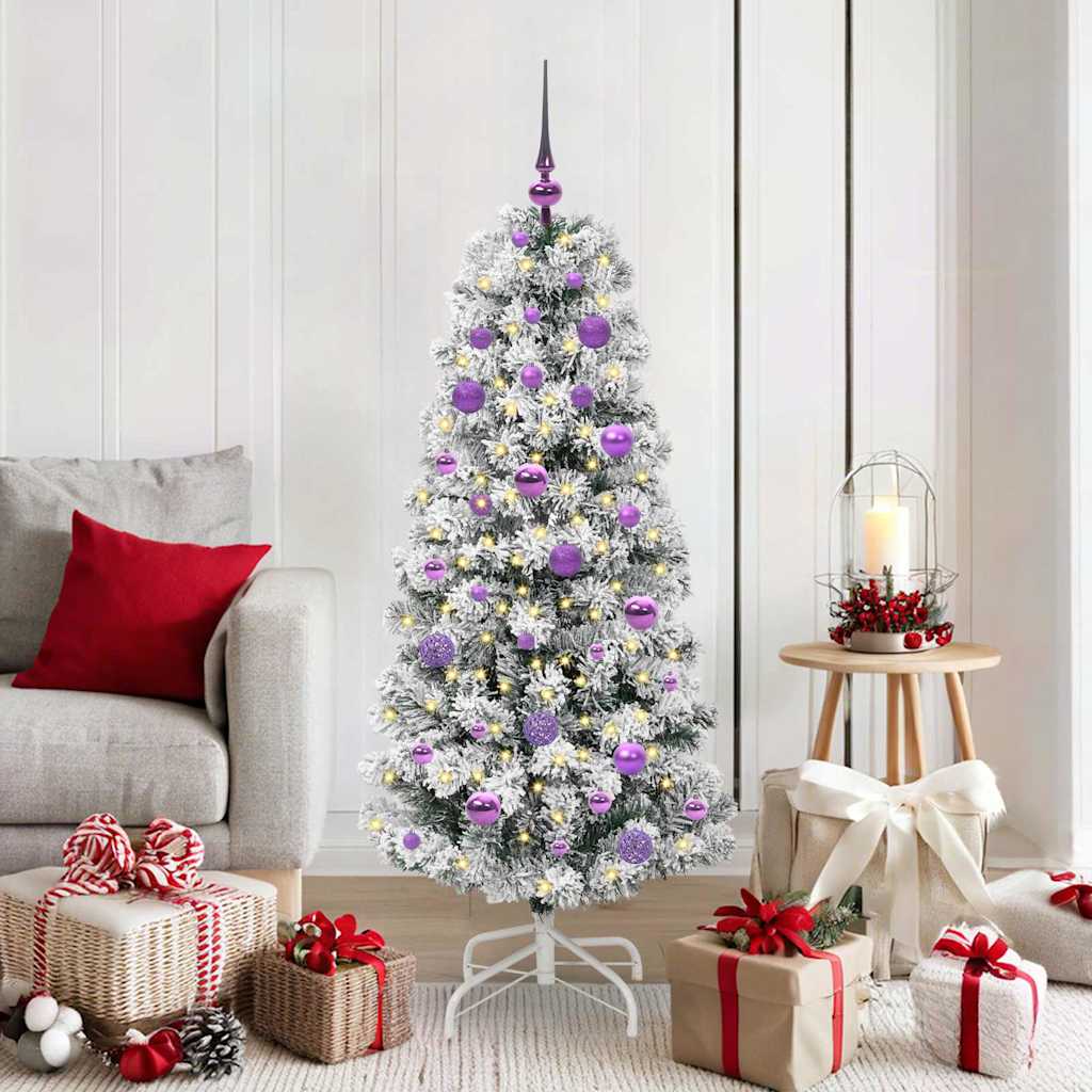 Vidaxx künstlicher klappbarer Weihnachtsbaum grün und weiß 150 cm