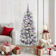 Vidaxx künstlicher klappbarer Weihnachtsbaum grün und weiß 150 cm