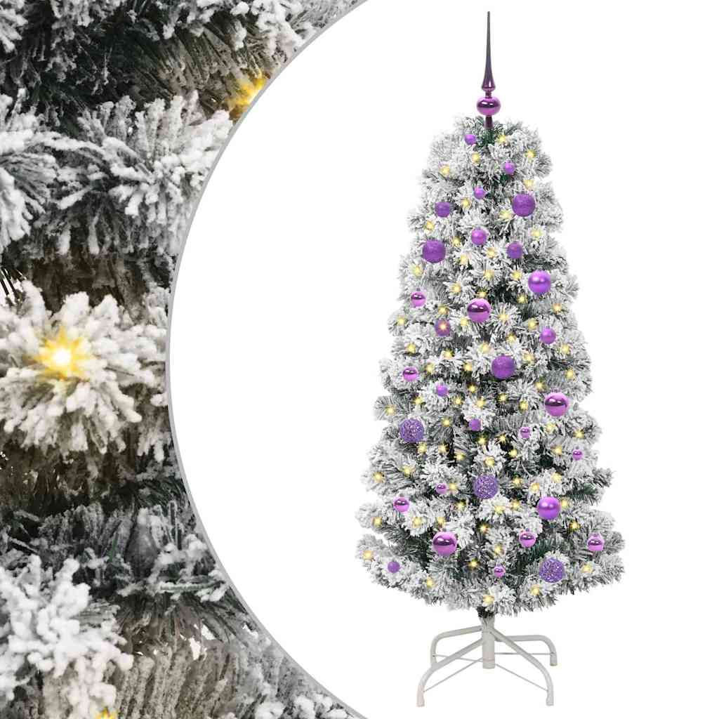 Vidaxx künstlicher klappbarer Weihnachtsbaum grün und weiß 150 cm