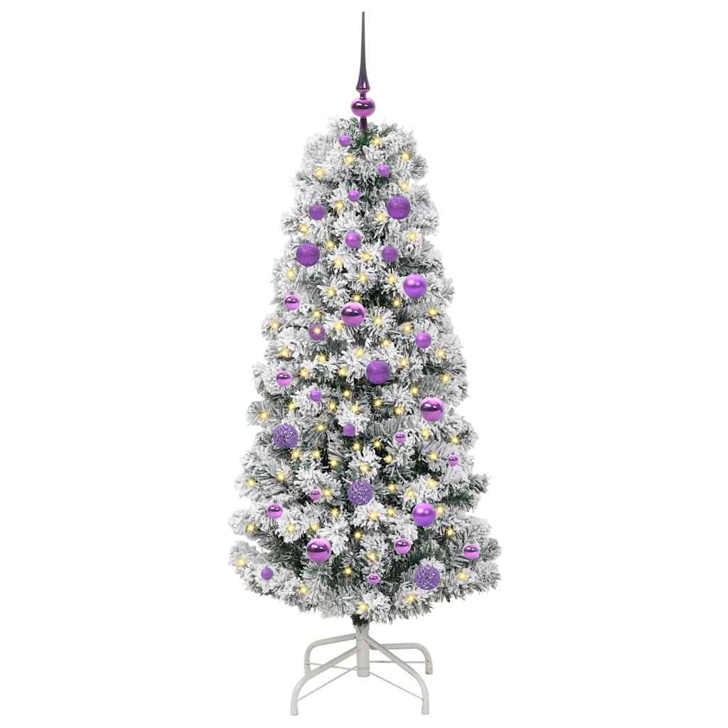 Vidaxx künstlicher klappbarer Weihnachtsbaum grün und weiß 150 cm