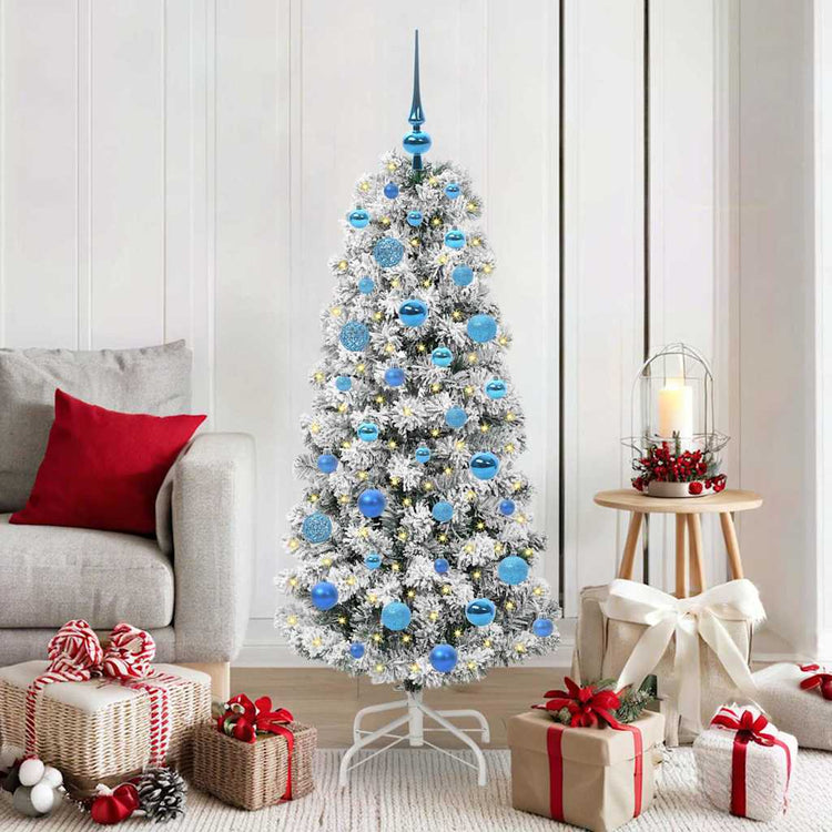 Vidaxx künstlicher klappbarer Weihnachtsbaum grün und weiß 150 cm
