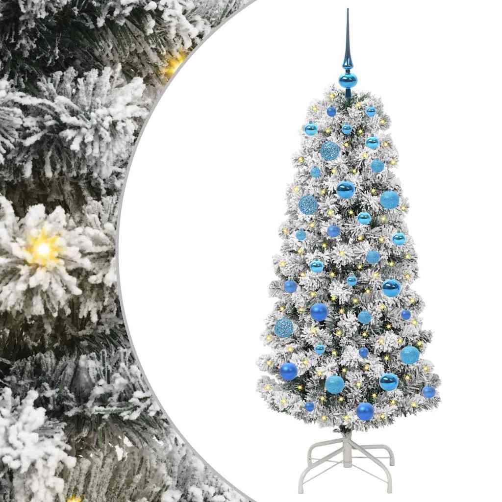 Vidaxx künstlicher klappbarer Weihnachtsbaum grün und weiß 150 cm