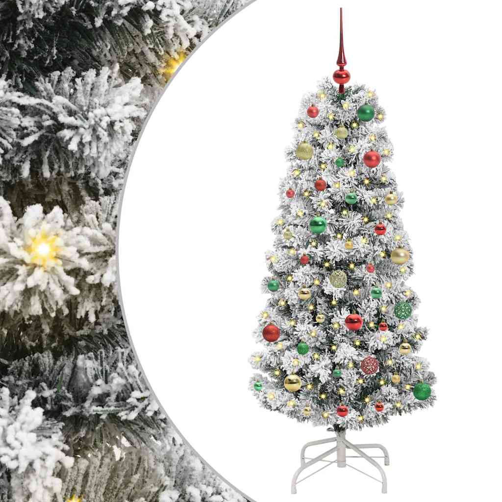 Vidaxx künstlicher klappbarer Weihnachtsbaum grün und weiß 150 cm