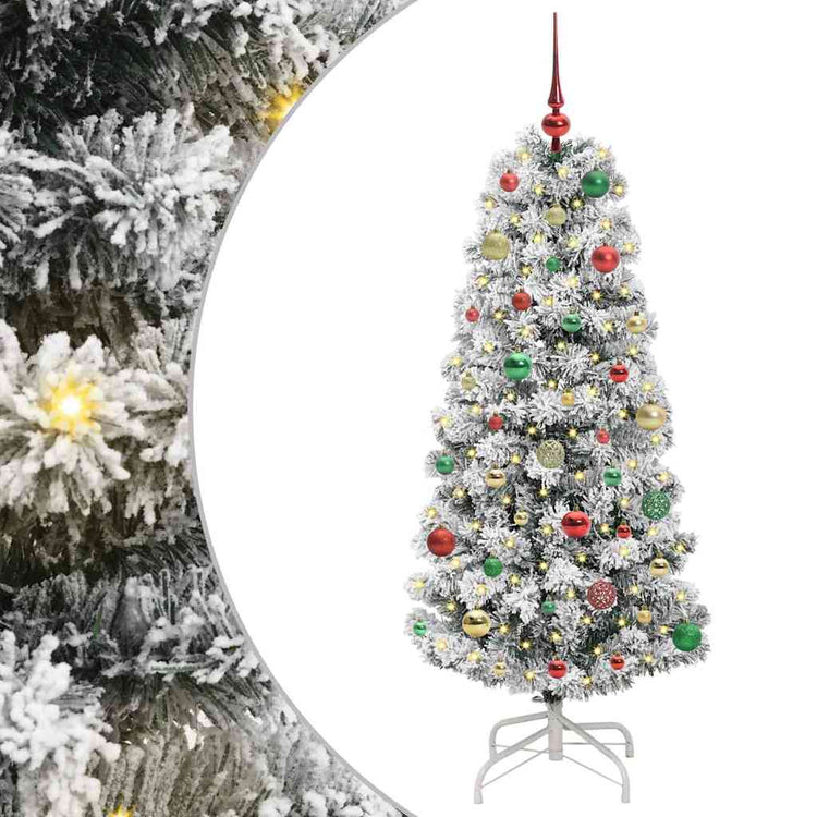 Vidaxx künstlicher klappbarer Weihnachtsbaum grün und weiß 150 cm