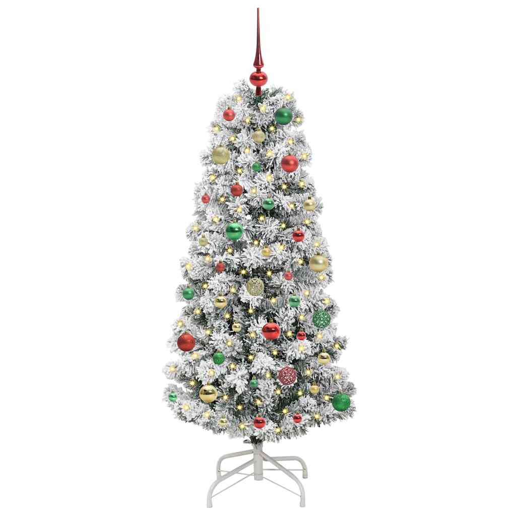 Vidaxx künstlicher klappbarer Weihnachtsbaum grün und weiß 150 cm