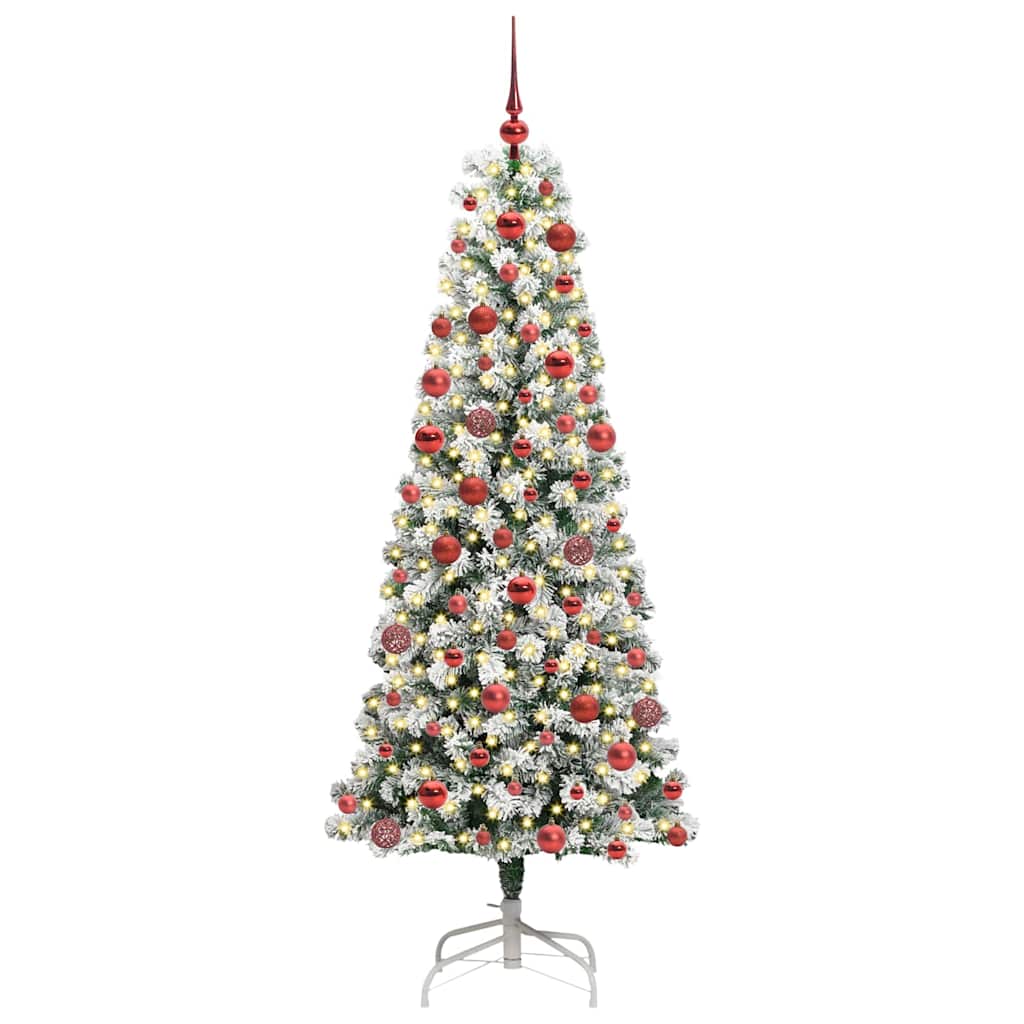 Vidaxx künstlicher klappbarer Weihnachtsbaum grün und weiß 180 cm