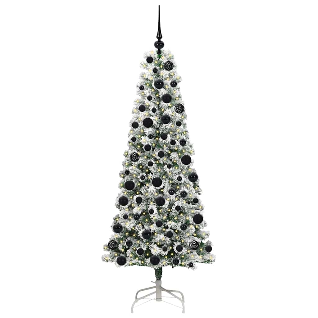 Vidaxx künstlicher klappbarer Weihnachtsbaum grün und weiß 180 cm