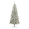 Vidaxx künstlicher klappbarer Weihnachtsbaum grün und weiß 180 cm