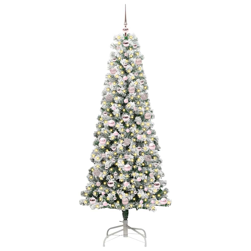 Vidaxx künstlicher klappbarer Weihnachtsbaum grün und weiß 180 cm