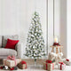 Vidaxx künstlicher klappbarer Weihnachtsbaum grün und weiß 180 cm