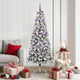 Vidaxx künstlicher klappbarer Weihnachtsbaum grün und weiß 180 cm