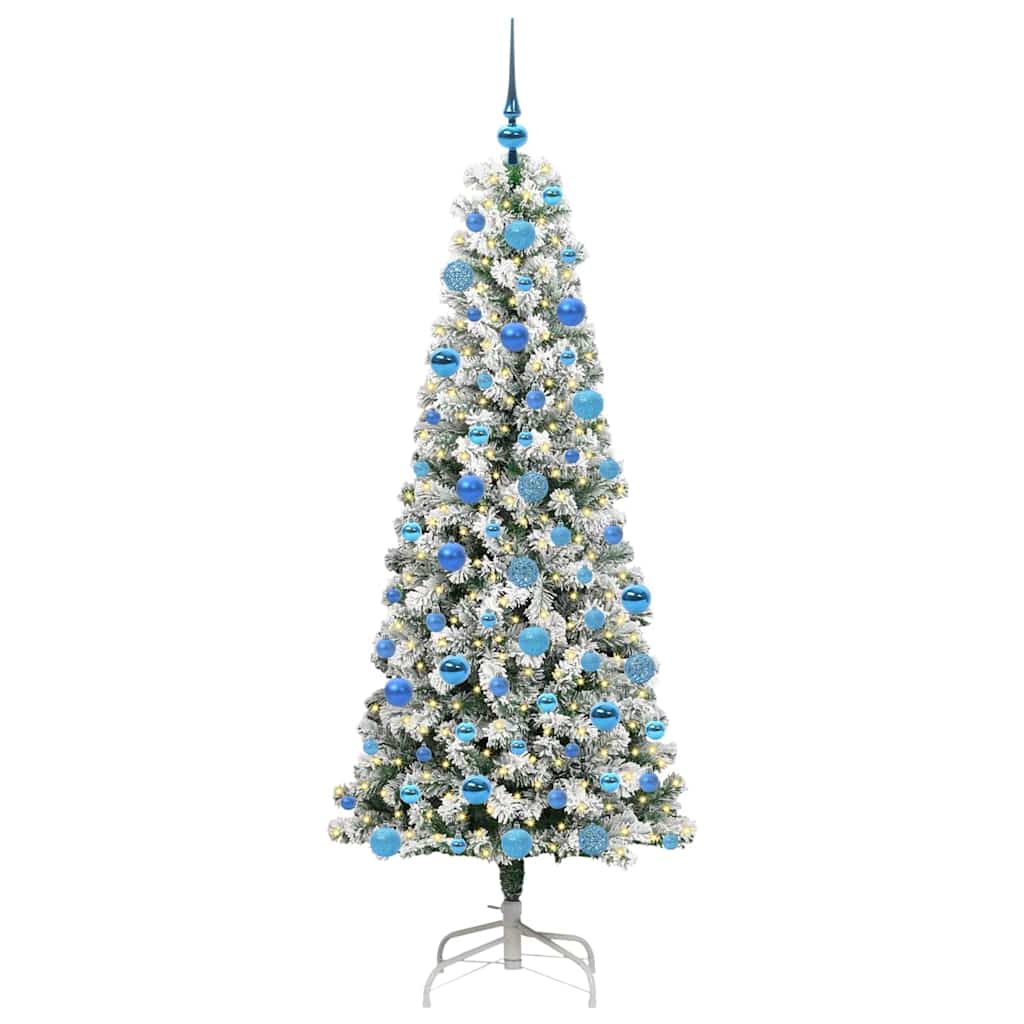 Vidaxx künstlicher klappbarer Weihnachtsbaum grün und weiß 180 cm