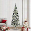 Vidaxx künstlicher klappbarer Weihnachtsbaum grün und weiß 210 cm
