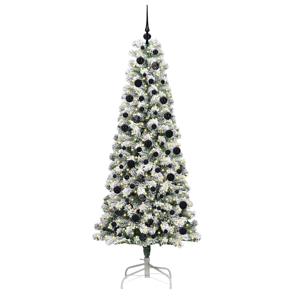 Vidaxx künstlicher klappbarer Weihnachtsbaum grün und weiß 210 cm
