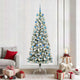 Vidaxx künstlicher klappbarer Weihnachtsbaum grün und weiß 210 cm