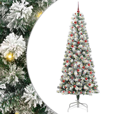 Vidaxx künstlicher klappbarer Weihnachtsbaum grün und weiß 240 cm