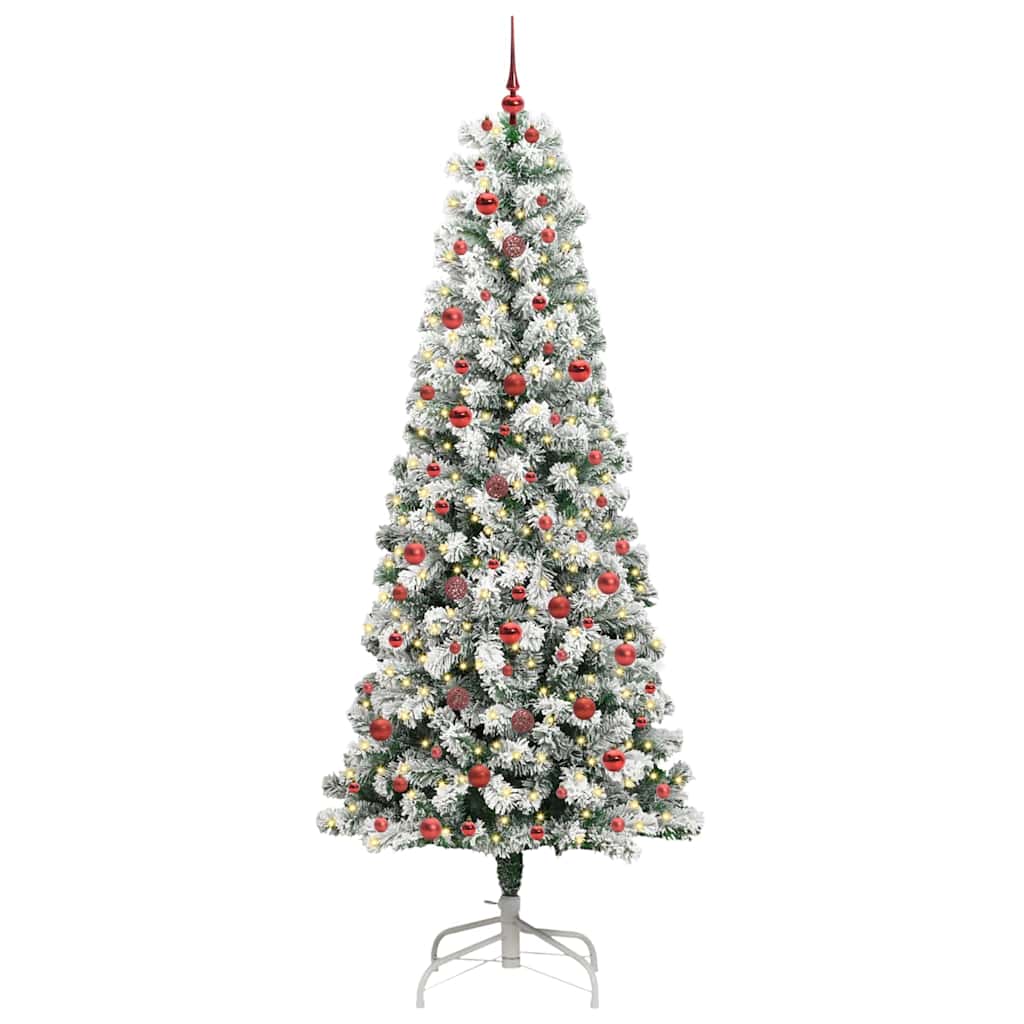 Vidaxx künstlicher klappbarer Weihnachtsbaum grün und weiß 240 cm
