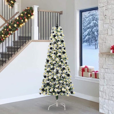 Vidaxx künstlicher klappbarer Weihnachtsbaum grün und weiß 240 cm