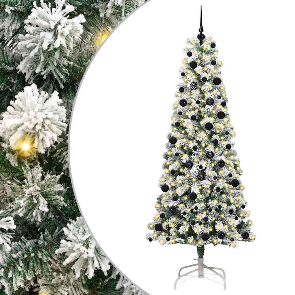 Vidaxx künstlicher klappbarer Weihnachtsbaum grün und weiß 240 cm