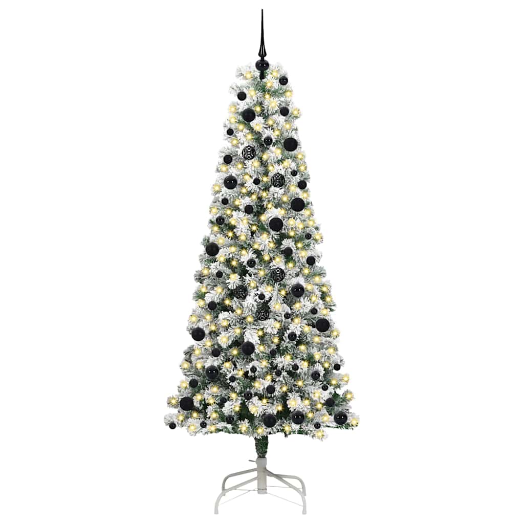 Vidaxx künstlicher klappbarer Weihnachtsbaum grün und weiß 240 cm