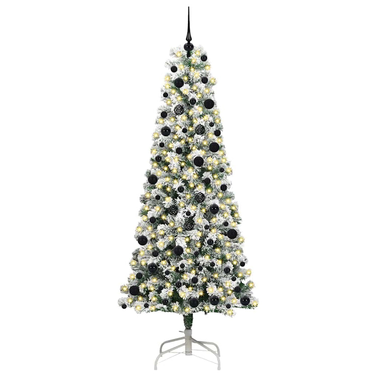 Vidaxx künstlicher klappbarer Weihnachtsbaum grün und weiß 240 cm