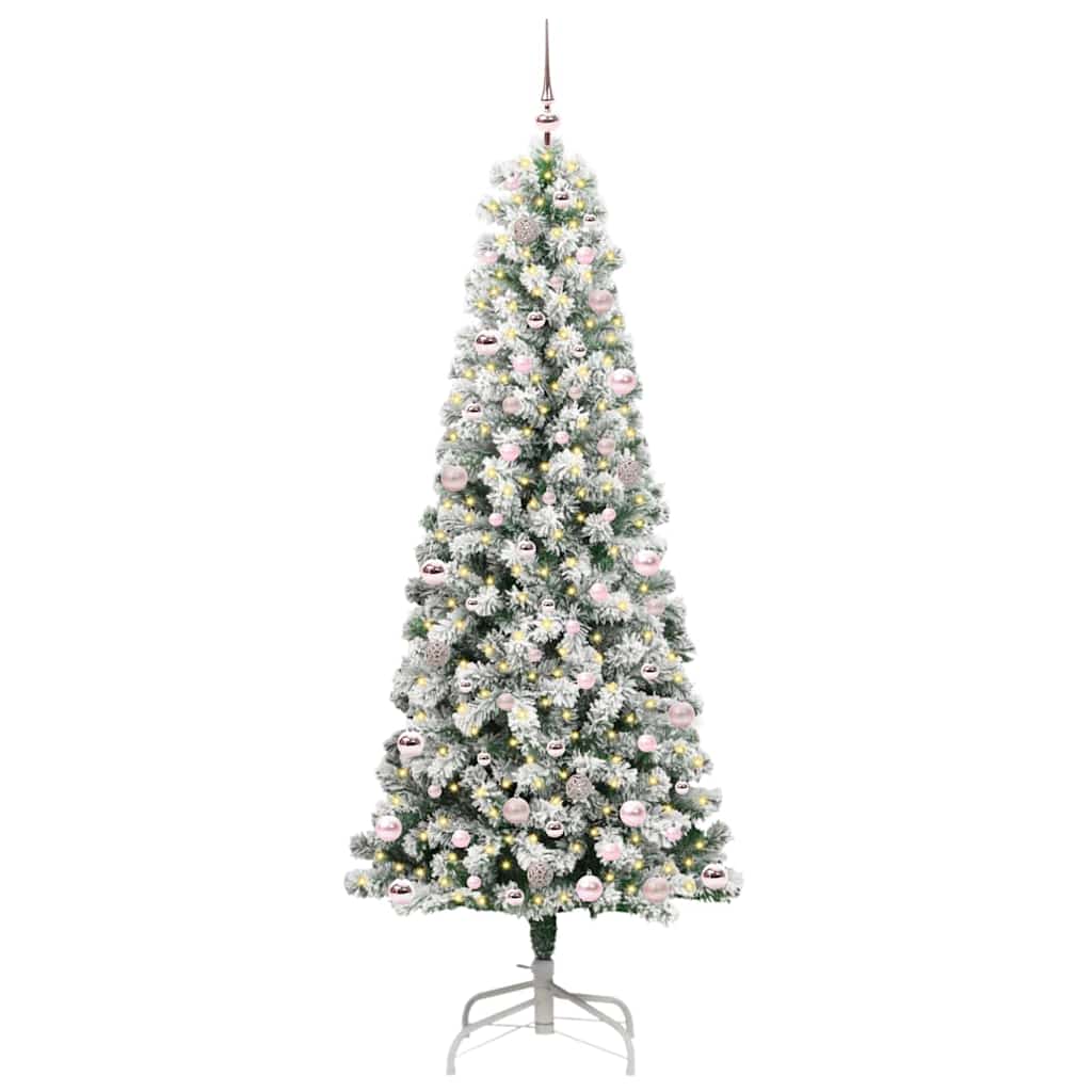 Vidaxx künstlicher klappbarer Weihnachtsbaum grün und weiß 240 cm