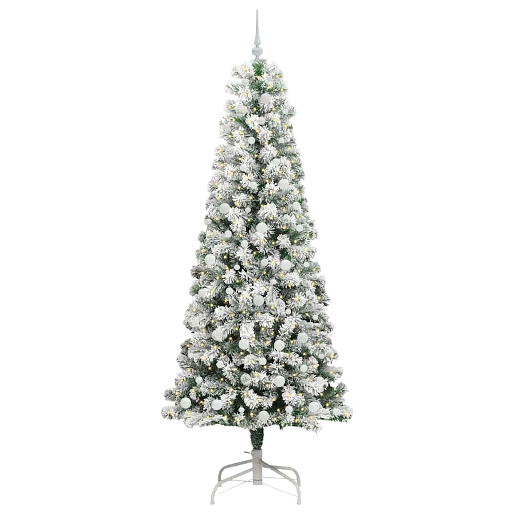 Vidaxx künstlicher klappbarer Weihnachtsbaum grün und weiß 240 cm