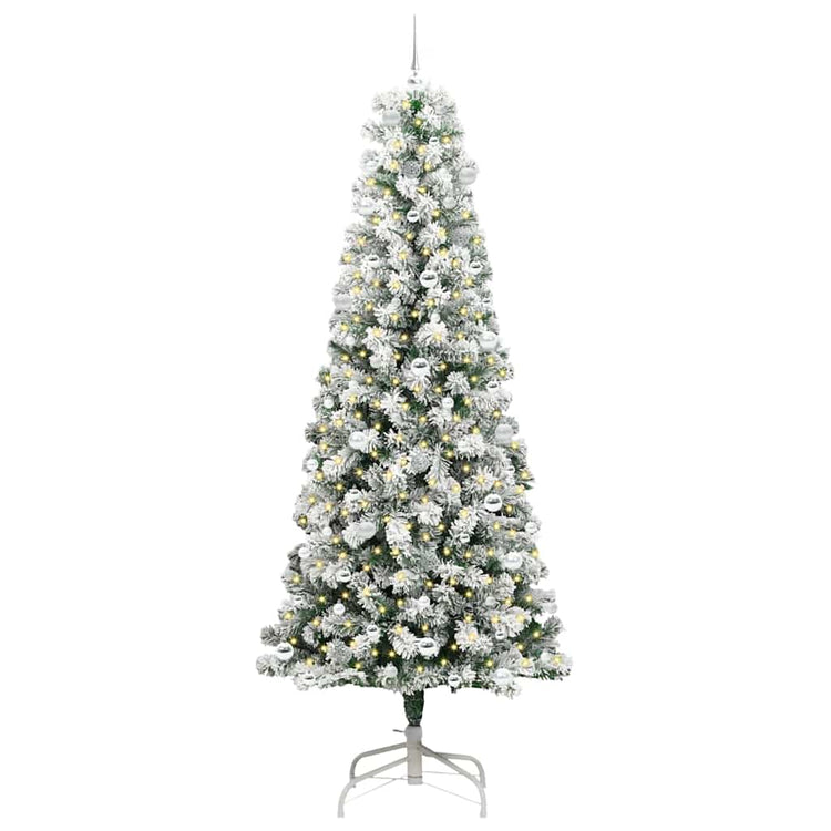 Vidaxx künstlicher klappbarer Weihnachtsbaum grün und weiß 240 cm