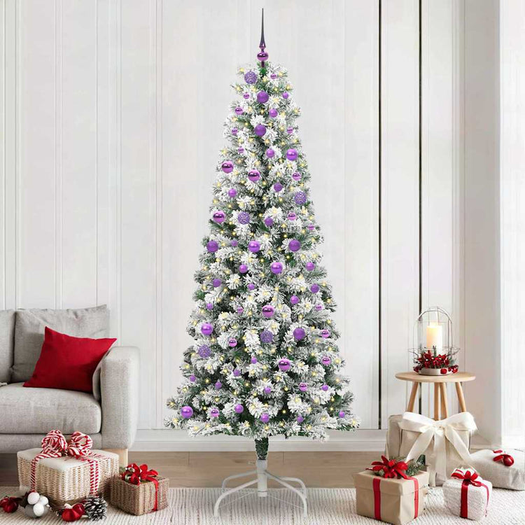 Vidaxx künstlicher klappbarer Weihnachtsbaum grün und weiß 240 cm