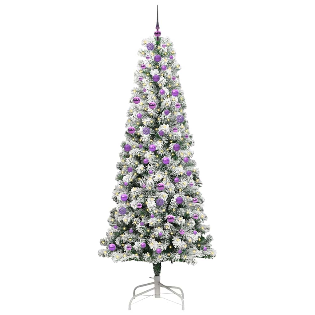 Vidaxx künstlicher klappbarer Weihnachtsbaum grün und weiß 240 cm