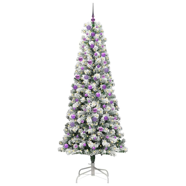 Vidaxx künstlicher klappbarer Weihnachtsbaum grün und weiß 240 cm