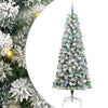 Vidaxx künstlicher klappbarer Weihnachtsbaum grün und weiß 240 cm