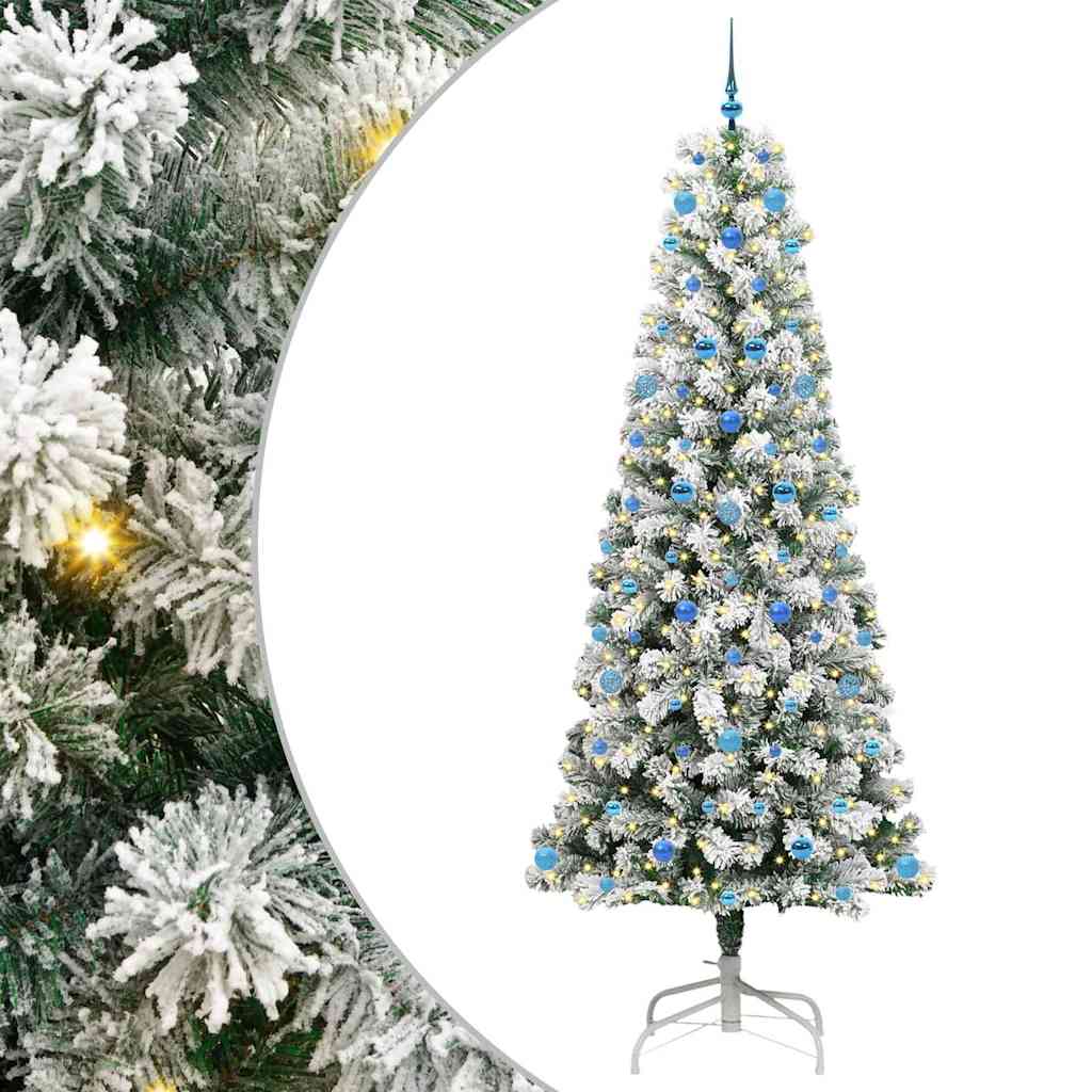 Vidaxx künstlicher klappbarer Weihnachtsbaum grün und weiß 240 cm