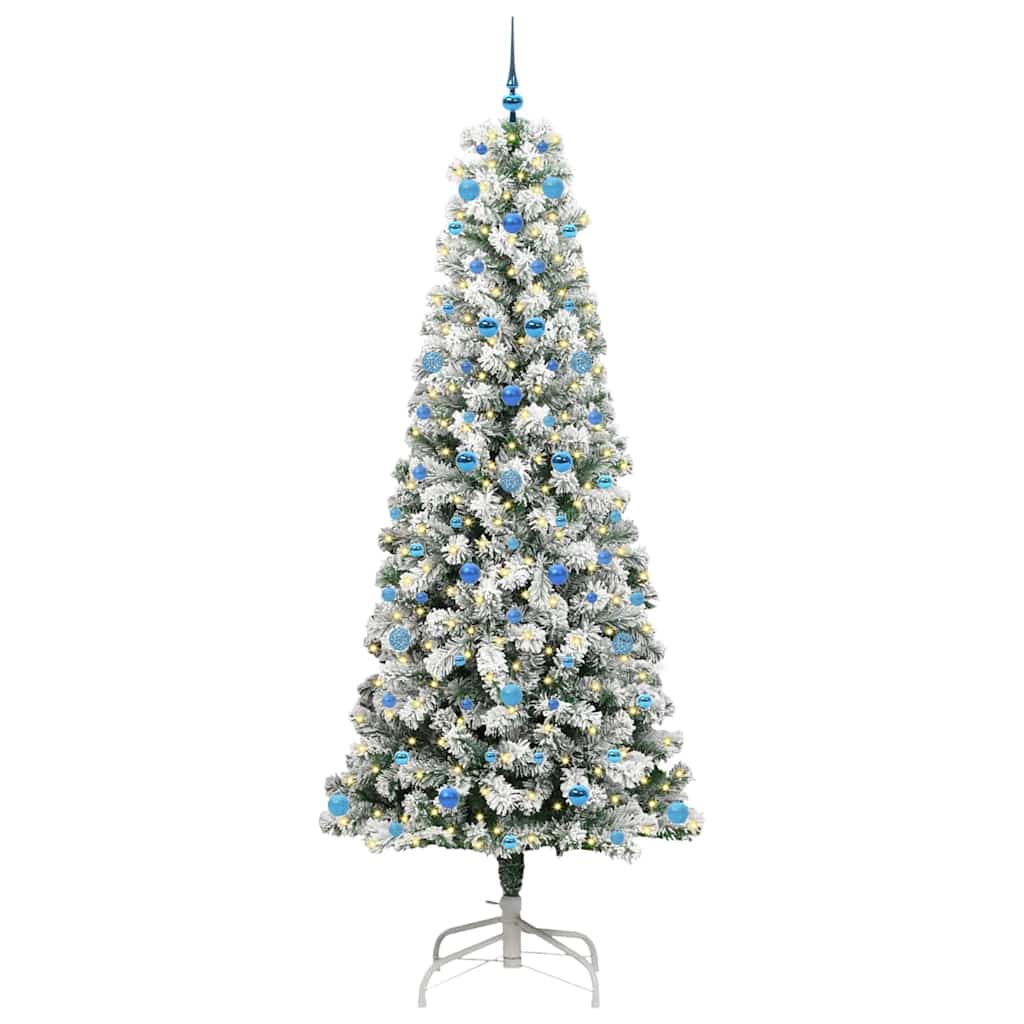 Vidaxx künstlicher klappbarer Weihnachtsbaum grün und weiß 240 cm
