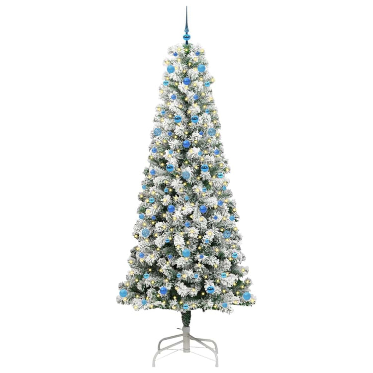 Vidaxx künstlicher klappbarer Weihnachtsbaum grün und weiß 240 cm