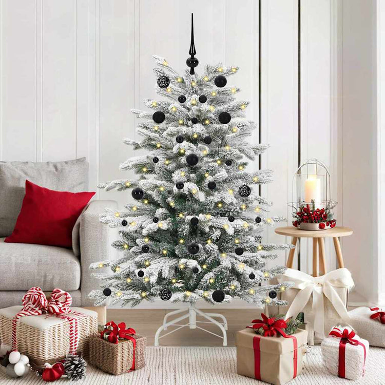 Vidaxx künstlicher klappbarer Weihnachtsbaum weiß 150 cm PE und PVC