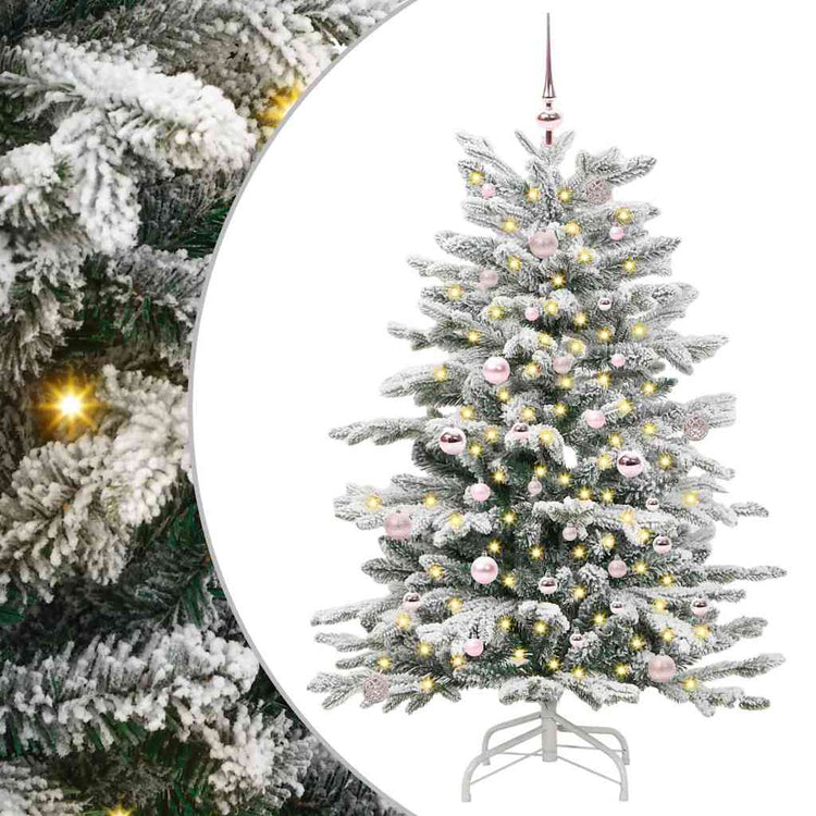 Vidaxx künstlicher klappbarer Weihnachtsbaum weiß 150 cm PE und PVC
