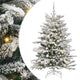 Vidaxx künstlicher klappbarer Weihnachtsbaum weiß 150 cm PE und PVC