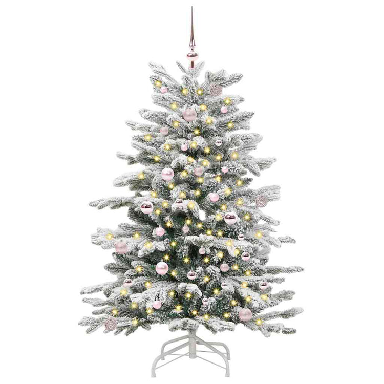 Vidaxx künstlicher klappbarer Weihnachtsbaum weiß 150 cm PE und PVC
