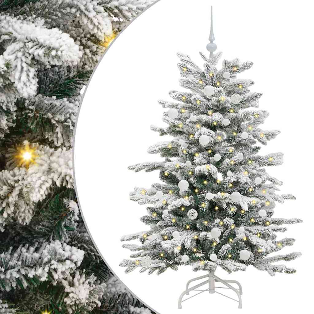 Vidaxx künstlicher klappbarer Weihnachtsbaum weiß 150 cm PE und PVC
