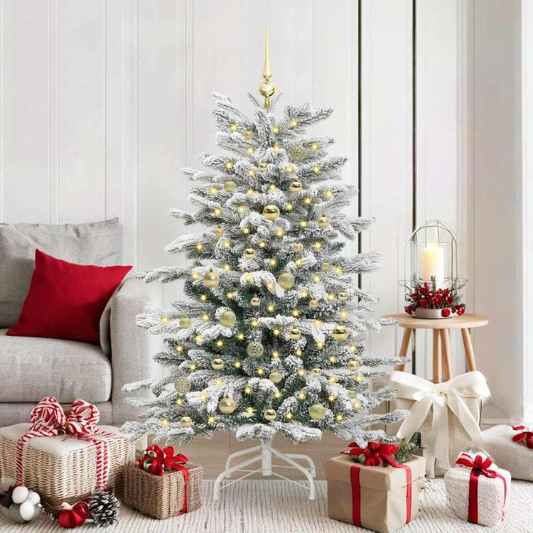 Vidaxx künstlicher klappbarer Weihnachtsbaum weiß 150 cm PE und PVC