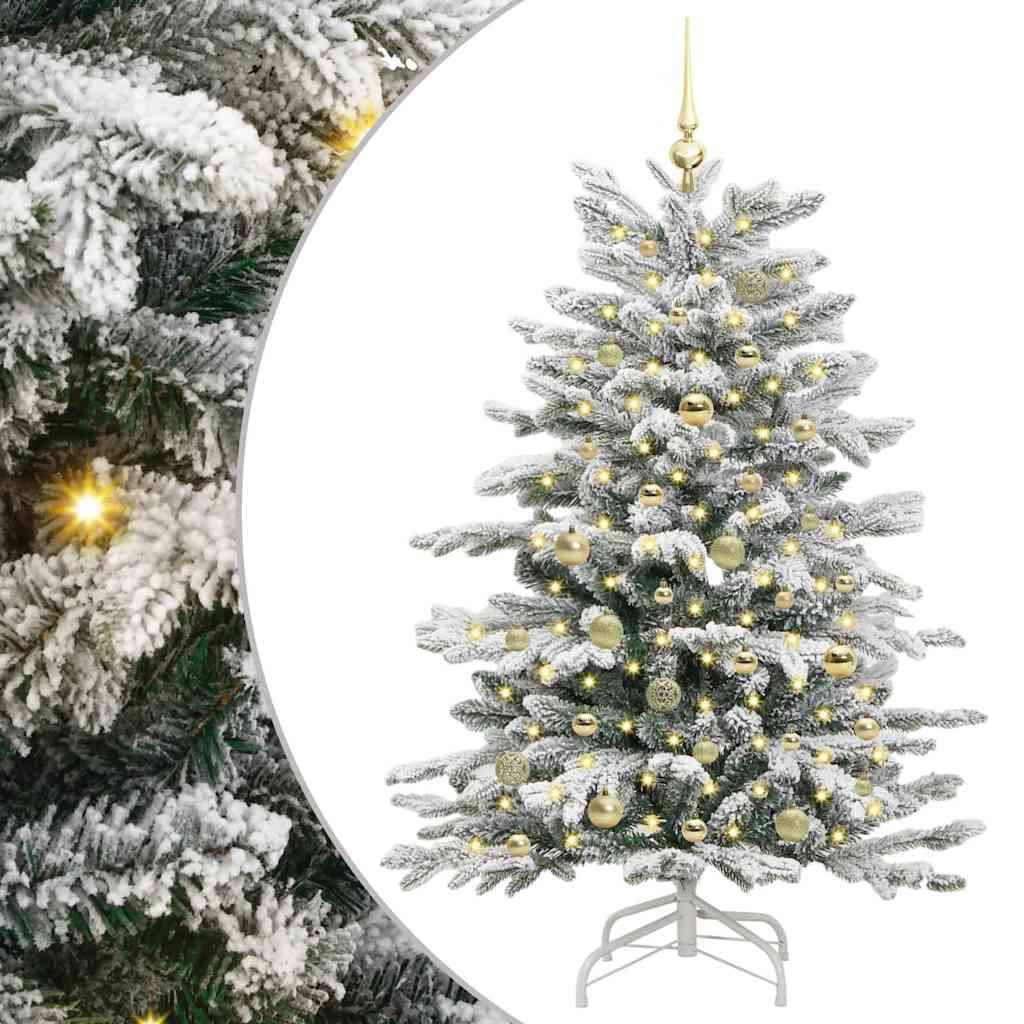 Vidaxx künstlicher klappbarer Weihnachtsbaum weiß 150 cm PE und PVC