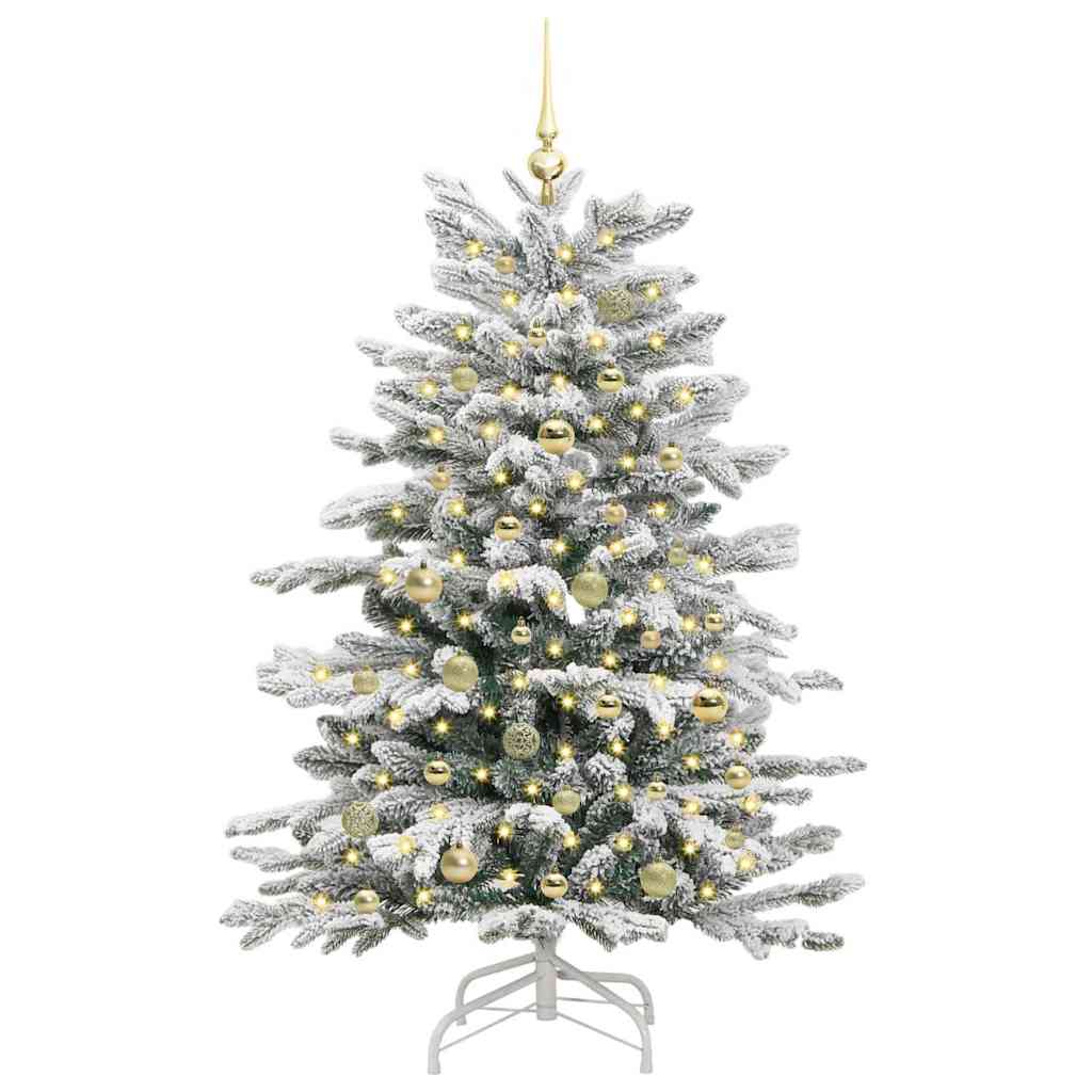 Vidaxx künstlicher klappbarer Weihnachtsbaum weiß 150 cm PE und PVC