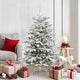 Vidaxx künstlicher klappbarer Weihnachtsbaum weiß 150 cm PE und PVC