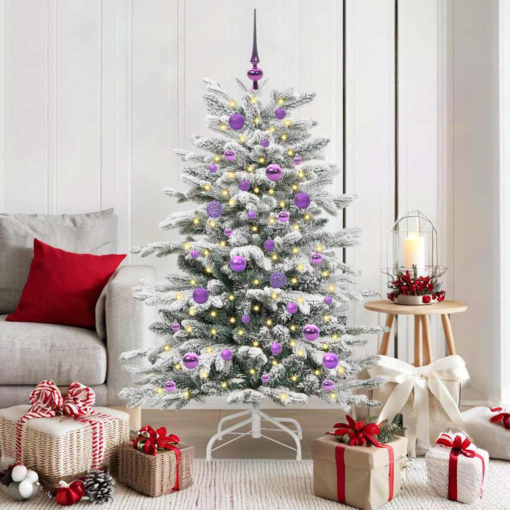 Vidaxx künstlicher klappbarer Weihnachtsbaum weiß 150 cm PE und PVC