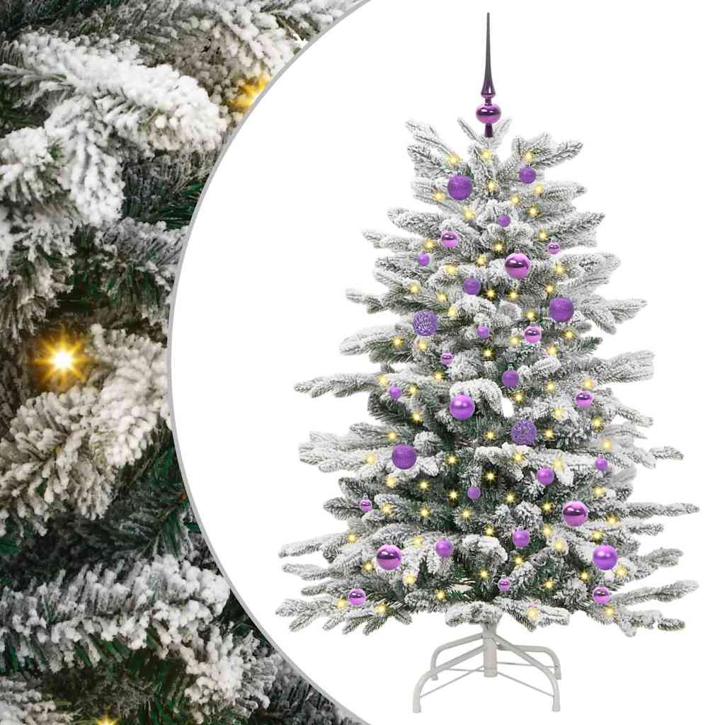 Vidaxx künstlicher klappbarer Weihnachtsbaum weiß 150 cm PE und PVC