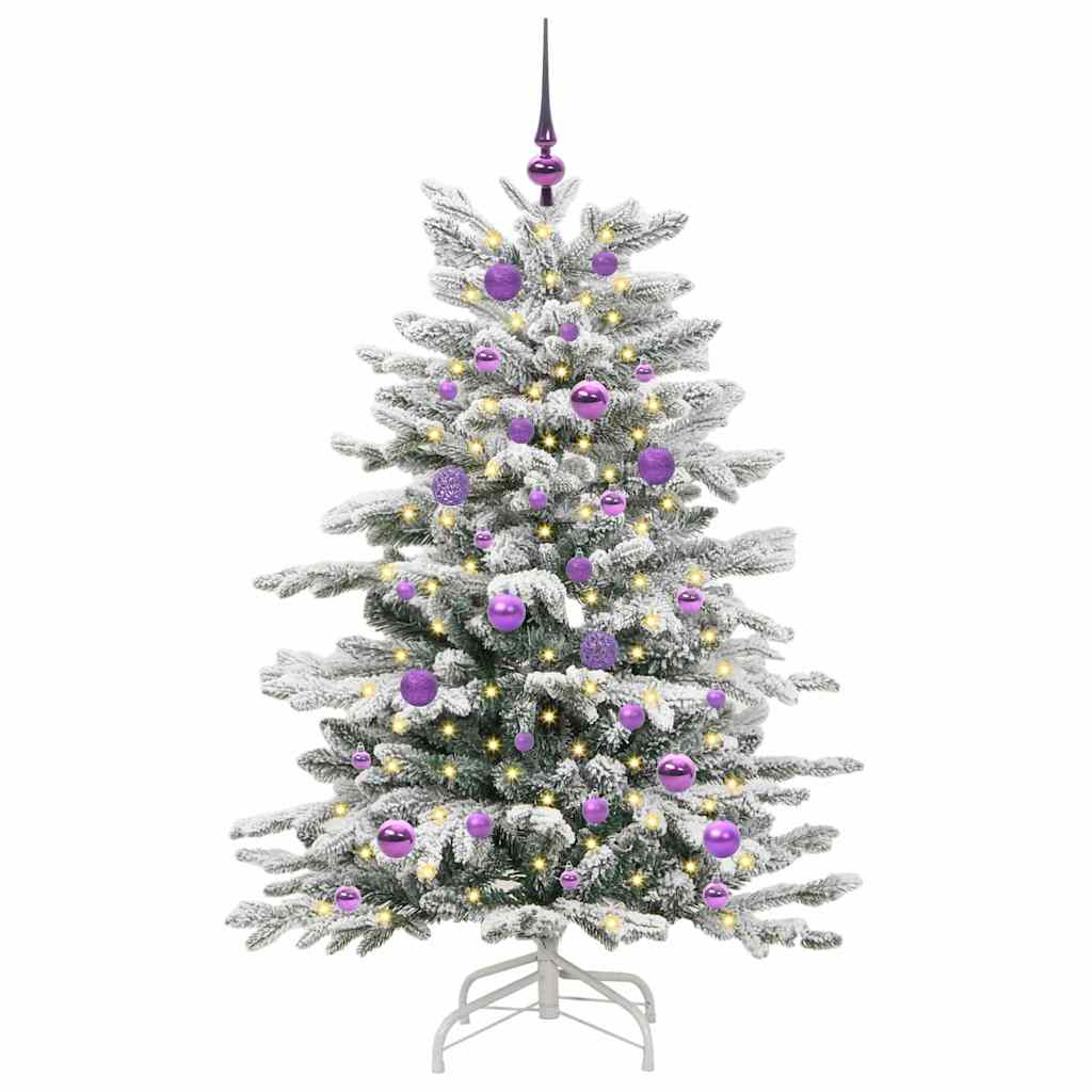 Vidaxx künstlicher klappbarer Weihnachtsbaum weiß 150 cm PE und PVC
