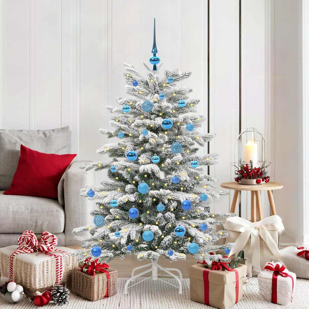 Vidaxx künstlicher klappbarer Weihnachtsbaum weiß 150 cm PE und PVC