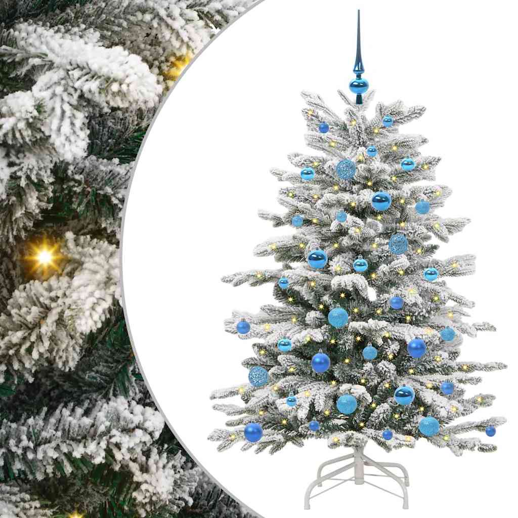 Vidaxx künstlicher klappbarer Weihnachtsbaum weiß 150 cm PE und PVC